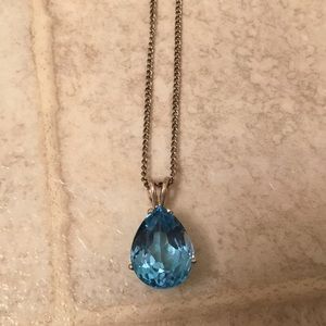 A blue gem necklace